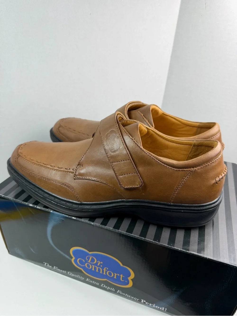 Dr. Comfort 6221 Frank Brown Leather Adjustable Strap Oxford Shoes Men's US 12W